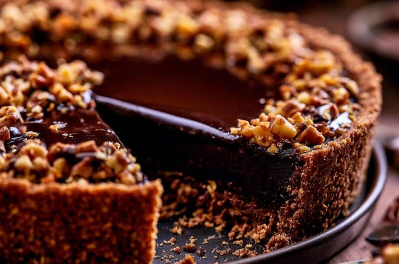 Dark Chocolate Walnut Tart