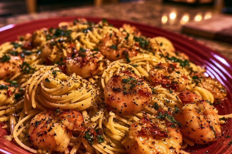 Garlic Butter Shrimp Linguine
