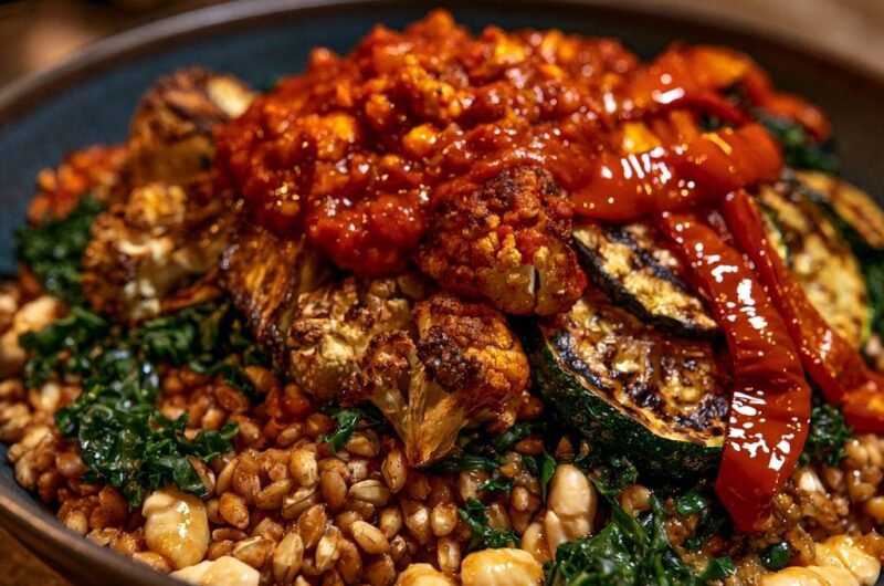 Roasted Vegetable Farro Bowl