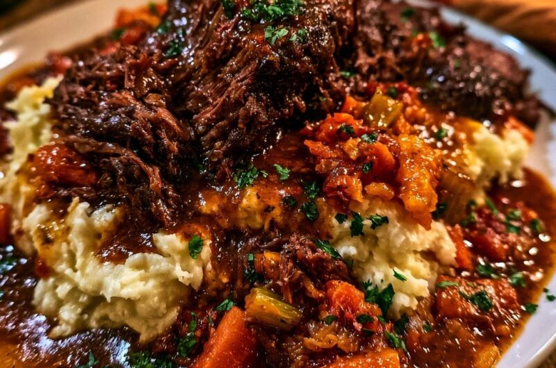 Slow-Braised Pot Roast over Creamy Mash