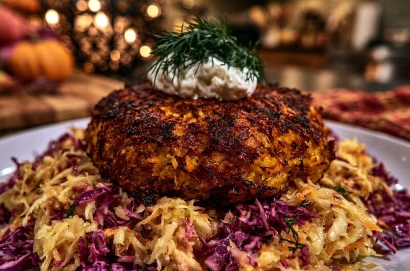 Golden Crispy Potato Latke Stack