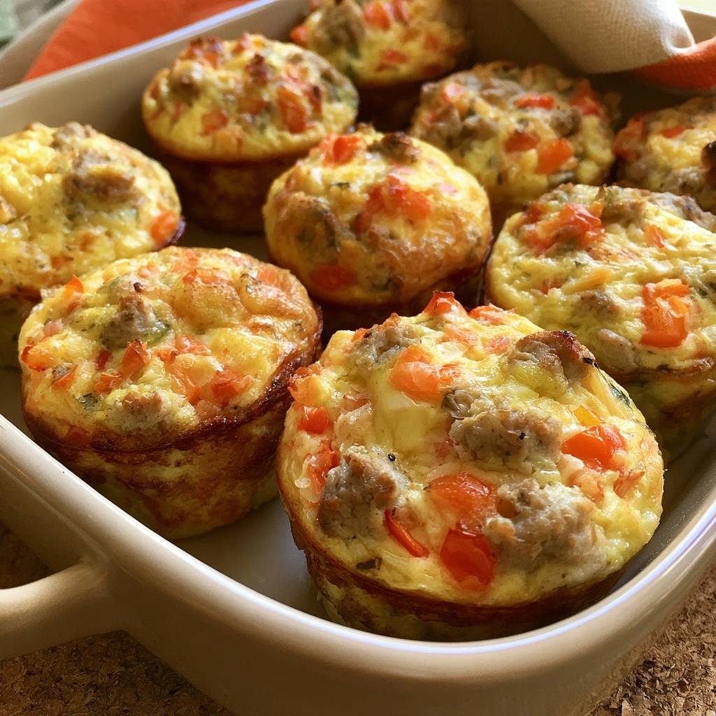 High-Protein Ground Turkey and Bell Pepper Egg Muffins - Meals & Recipes